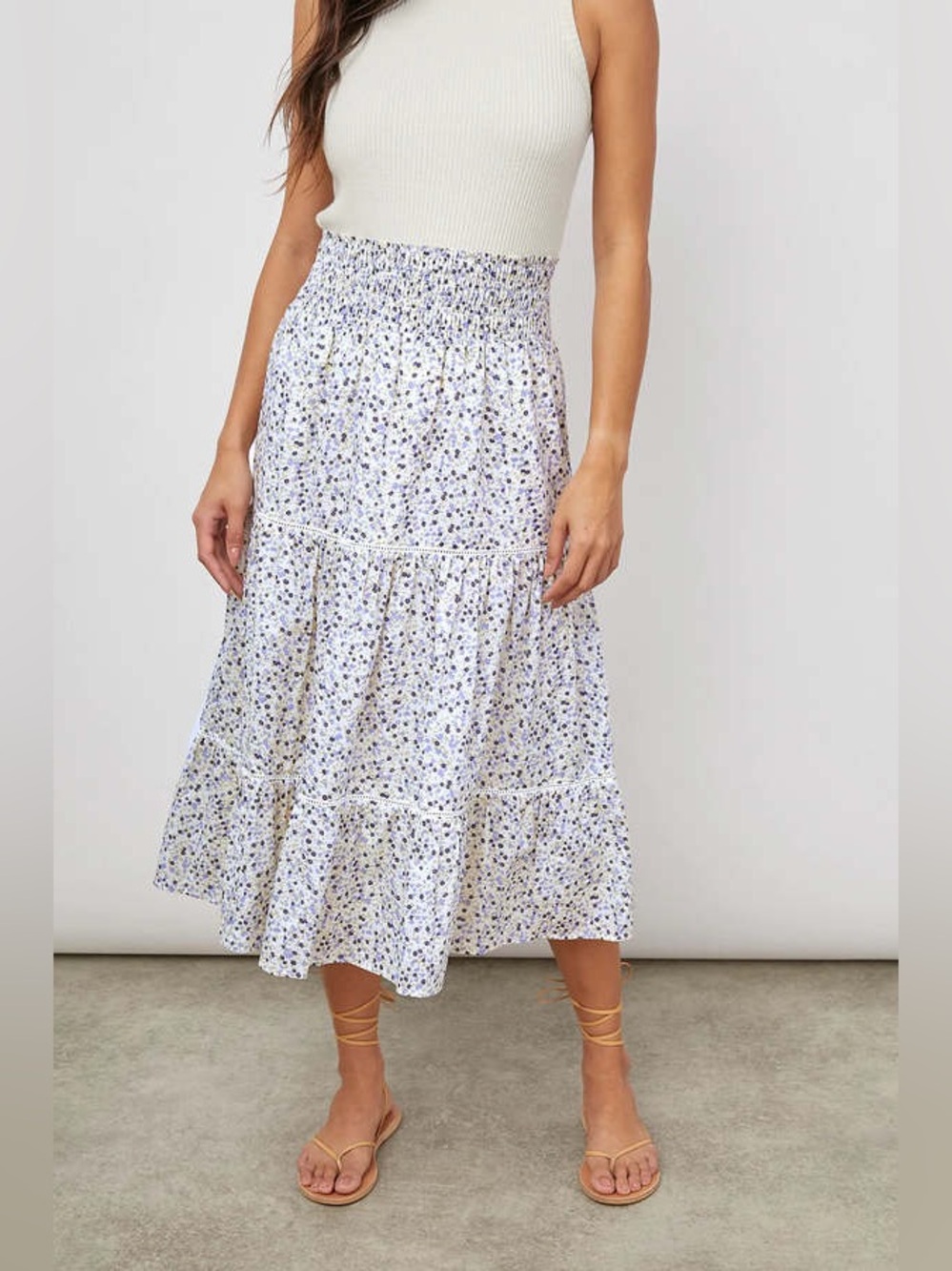 Rails Edina Midi Watercolor Buds Skirt